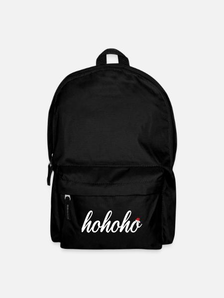 hohoho with Santa's hat - Backpack - black
