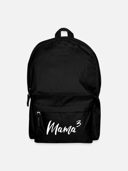 Mama Hoch Drei - Rucksack - Schwarz