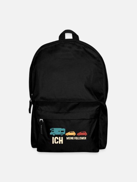 Camping Camper Wohnmobil - Rucksack - Schwarz