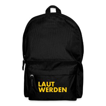 Laut werden - Rucksack - Schwarz - Vorne