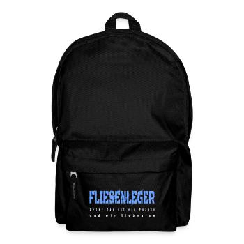Fliesenleger Design - Rucksack - Schwarz - Vorne