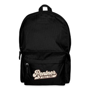 Full Time Rentner | Farben änderbar - Rucksack - Schwarz - Vorne