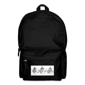 3 niedliche Schneemänner - Rucksack - Schwarz - Vorne