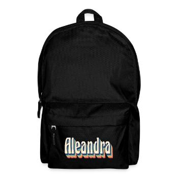 Aleandra t-shirt rétro vintage t-shirt cadeau - Sac à dos - noir - Devant