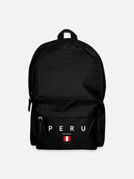 Flagge von Peru, peruanischer Stolz - Rucksack - Schwarz