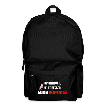 Bon hier, meilleur aujourd’hui, inarrêtable demain - Sac à dos - noir - Devant