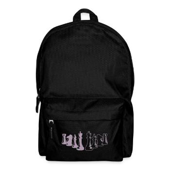 Échiquier minimaliste Chess Silhouette - Sac à dos - noir - Devant