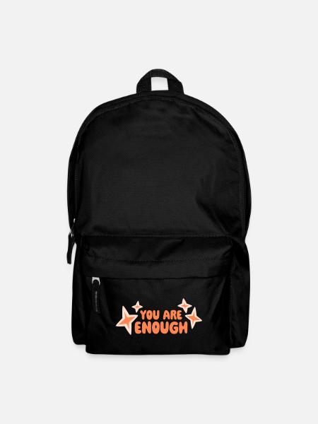 You Are Enough Self Love Motivational Quote - Backpack - black