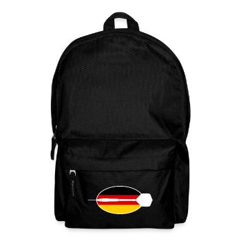 Fléchettes Allemagne, Fléchettes sur le drapeau de l’Allemagne - Sac à dos - noir - Devant