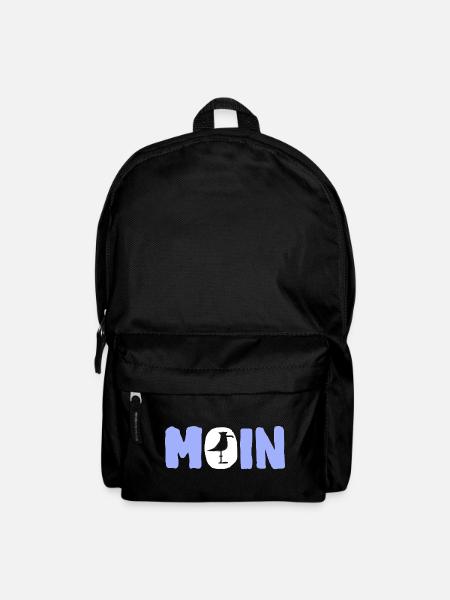 Moin mit die Möwe - Rucksack - Schwarz