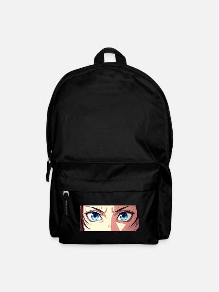 Anime Augen Blaue Iris Manga Fan - Rucksack - Schwarz