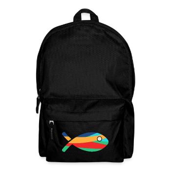 FISCH. SARDINE. APRILSCHERZ. MEER. OZEAN - Rucksack - Schwarz - Vorne