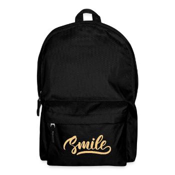 Orange smile funny selflove day party - Backpack - black - Front