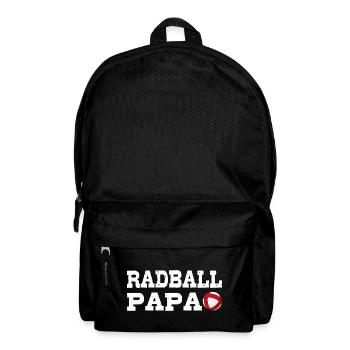 Radball, Radballer, Hallenradsport, Papa - Rucksack - Schwarz - Vorne