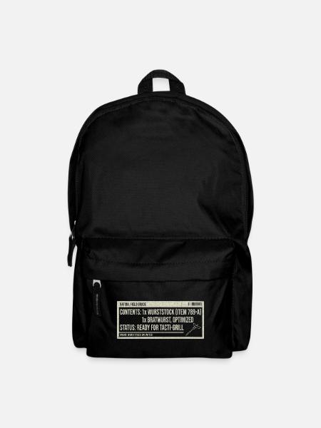 Vintage Label Bratwurst Humor - Backpack - black