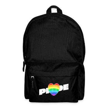 Pride Herz - Regenbogen Design - Rucksack - Schwarz - Vorne