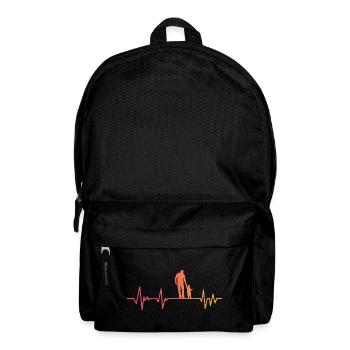 Vater und Sohn Herzschlag Geschenk Vater Sohn - Rucksack - Schwarz - Vorne