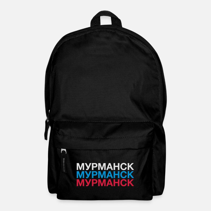 MURMANSK Russland Flagge Kyrillisch - Rucksack - Schwarz