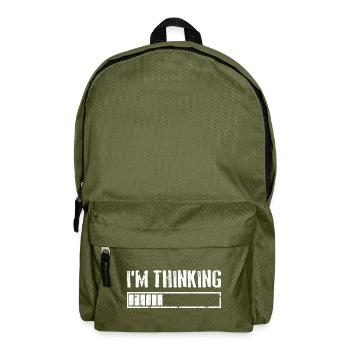 I'M THINKING Loading Gaming Computer Humor - Rucksack - Olivgrün - Vorne