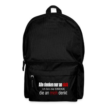 Alle denken nur an sich - Rucksack - Schwarz - Vorne