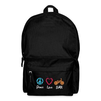 Peace Love BMX - Backpack - black - Front