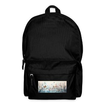 Landschaft mit Schmetterlingen - Rucksack - Schwarz - Vorne