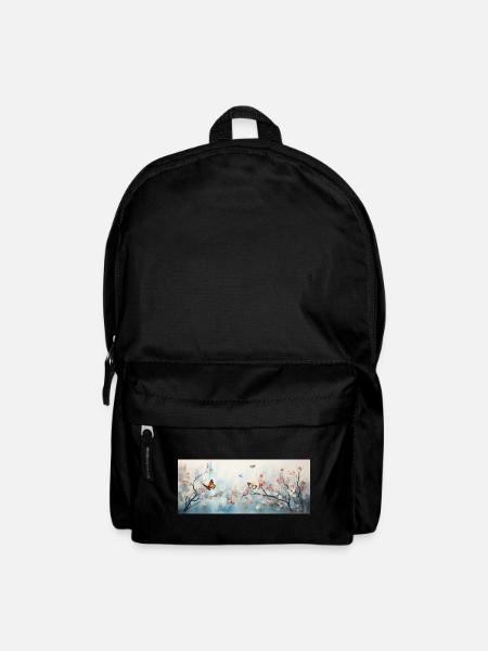 Landscape with Butterflies - Backpack - black
