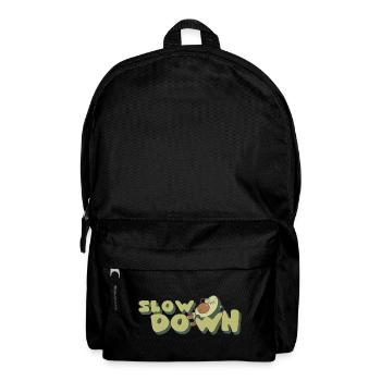 Slow Down Relax Avocado Retro Positive - Backpack - black - Front