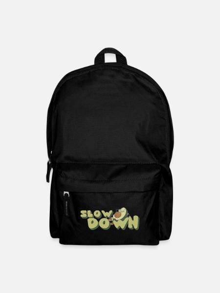 slow down relax avocado retro positive - Rucksack - Schwarz