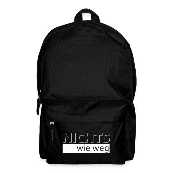 NICHTS wie weg - Rucksack - Schwarz - Vorne