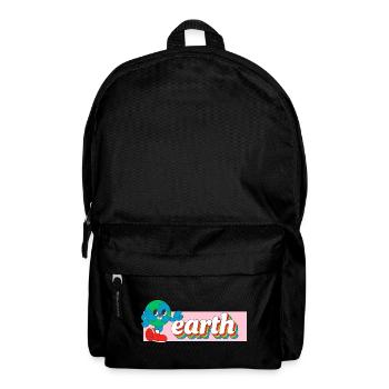Earth Joy Retro Cartoon Tee Druck - Rucksack - Schwarz - Vorne