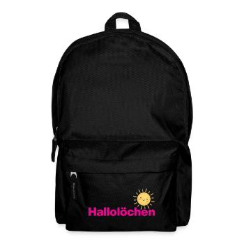 HALOLÖCHEN, SÜSSE BEGRÜSSUNG MIT SONNE, POSITIVITY - Rucksack - Schwarz - Vorne