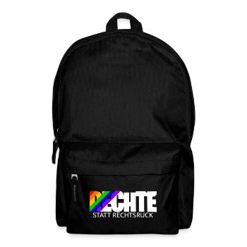 Human rights instead of a shift to the right - rainbow - Backpack - black - Front