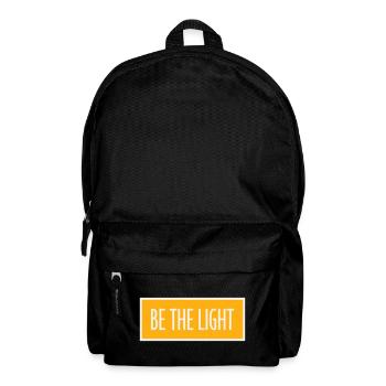 Be The Light Motivierend Positivität Spruch Logo - Rucksack - Schwarz - Vorne