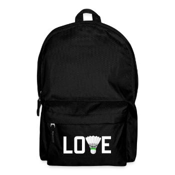 Badminton Liebe - Rucksack - Schwarz - Vorne