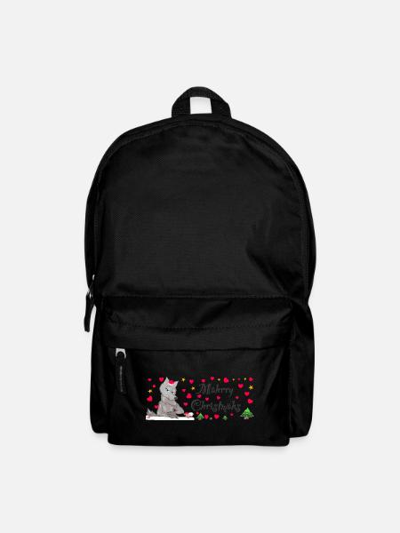 Kultiger Wolf Weihnachten, MÄHrry Christmähs Herz - Rucksack - Schwarz