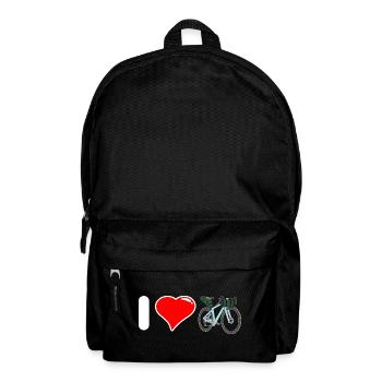 I Love Bike Packing Ich liebe Fahrradreisen - Backpack - black - Front