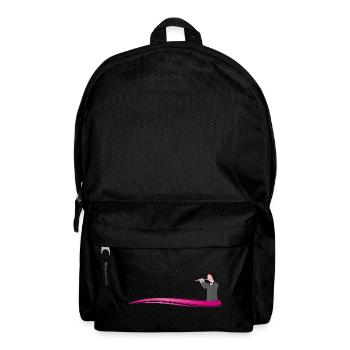 Flûtiste sur Wave | Joueur de flûte sur une vague - Sac à dos - noir - Devant
