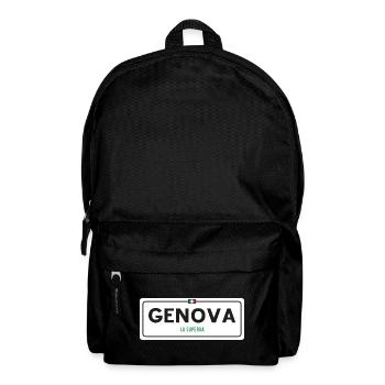 Panneau toponymique de Gênes - Sac à dos - noir - Devant