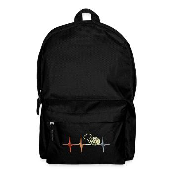 Cor Français Vintage ligne de coeur - Sac à dos - noir - Devant
