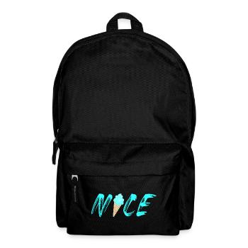 Joli cornet de crème glacée bleu clair Cornet de crème glacée fraîche - Sac à dos - noir - Devant