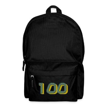 100. 100 YEARS. 100th ANNIVERSARY. BIRTHDAY 100 - Backpack - black - Front