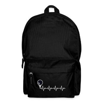 Golf Golfer Golf Ball ECG Heartbeat Heart Rate - Backpack - black - Front