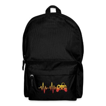 Herzschlag Gamepad Retro - Rucksack - Schwarz - Vorne