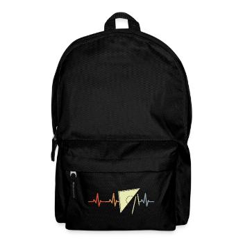 Retro Geodreieck Herzklopfen - Rucksack - Schwarz - Vorne