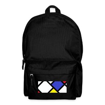 Countercomposition according to "De Stijl" - Backpack - black - Front