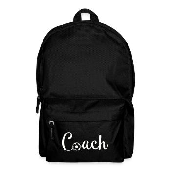 Coach Football Font Logo - Backpack - black - Front