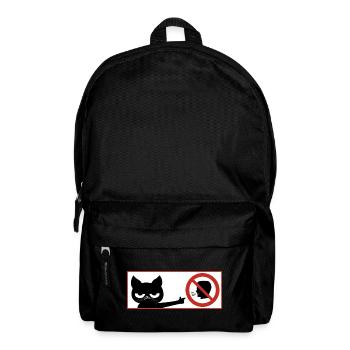 katze, hals Maul - Rucksack - Schwarz - Vorne