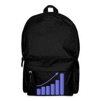 Courbe de croissance avec pente dynamique - Sac à dos - noir - Devant