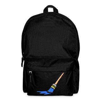 Abstract brush art for creative minds - Backpack - black - Front